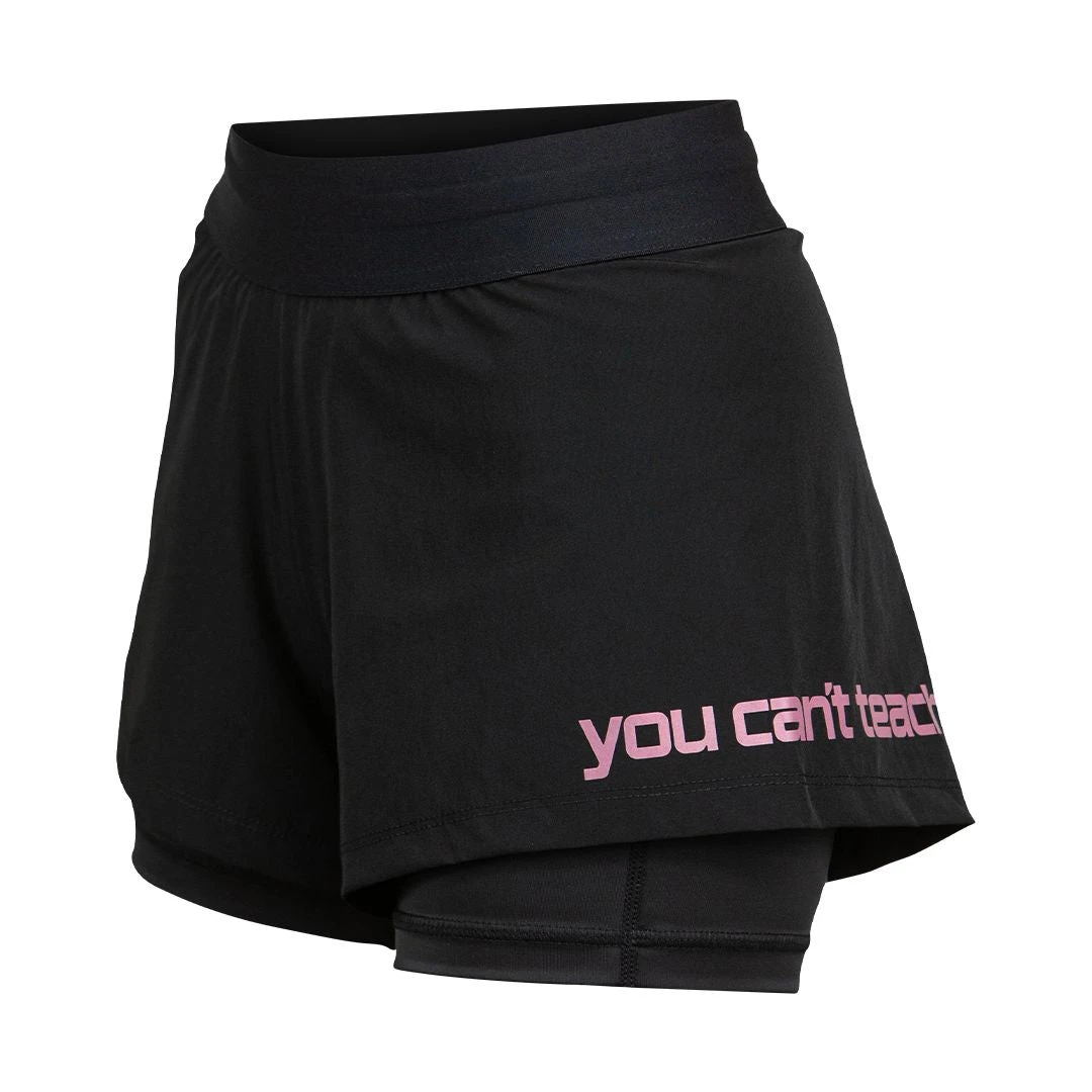 FlyGirl Fight Shorts Black On Black 3 FlyGirl Fight Shorts Black On Black - Image 3