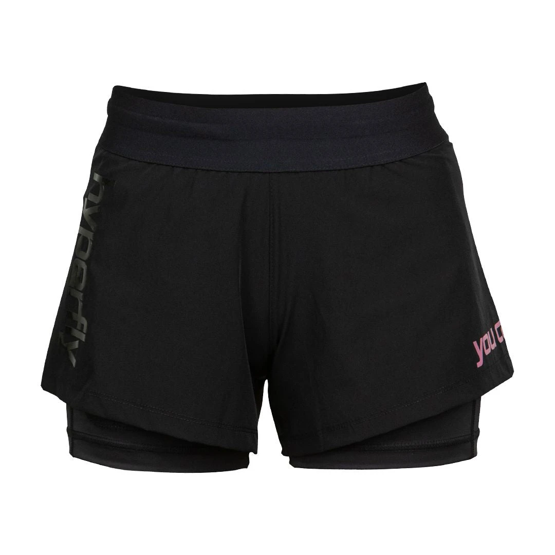 FlyGirl Fight Shorts Black On Black 1 FlyGirl Fight Shorts Black On Black