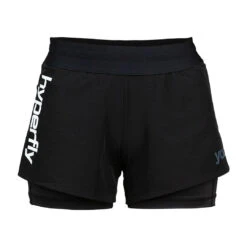 FlyGirl Fight Shorts Black With White