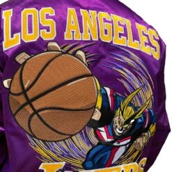 HYPERFLY + NBA + My Hero Academia Lakers Jacket -Hyperfly Shop hyperfly mha lakers jacket apparel outerwear hyperfly 701422
