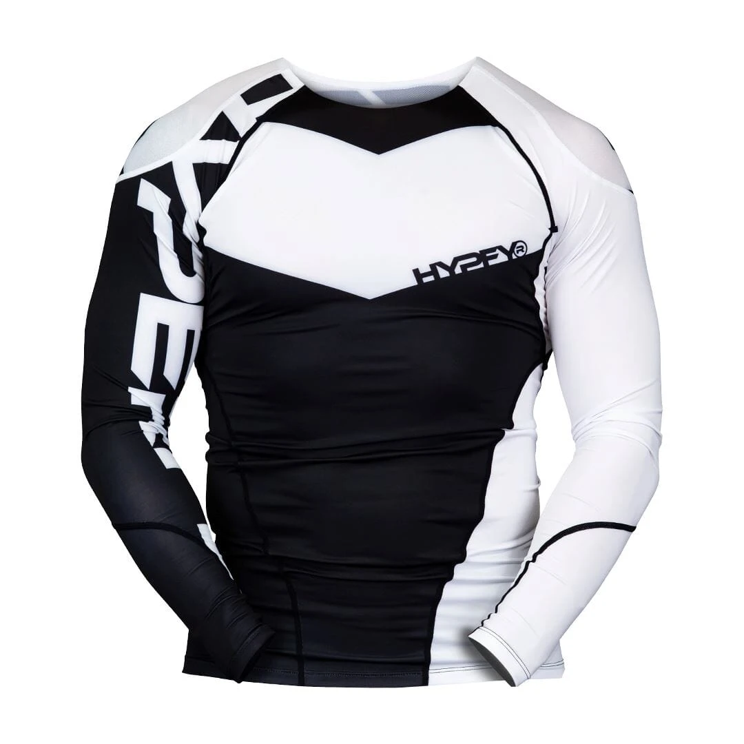ProComp Edge Ranked Rash Guard Black With White 2 ProComp Edge Ranked Rash Guard Black With White - Image 2