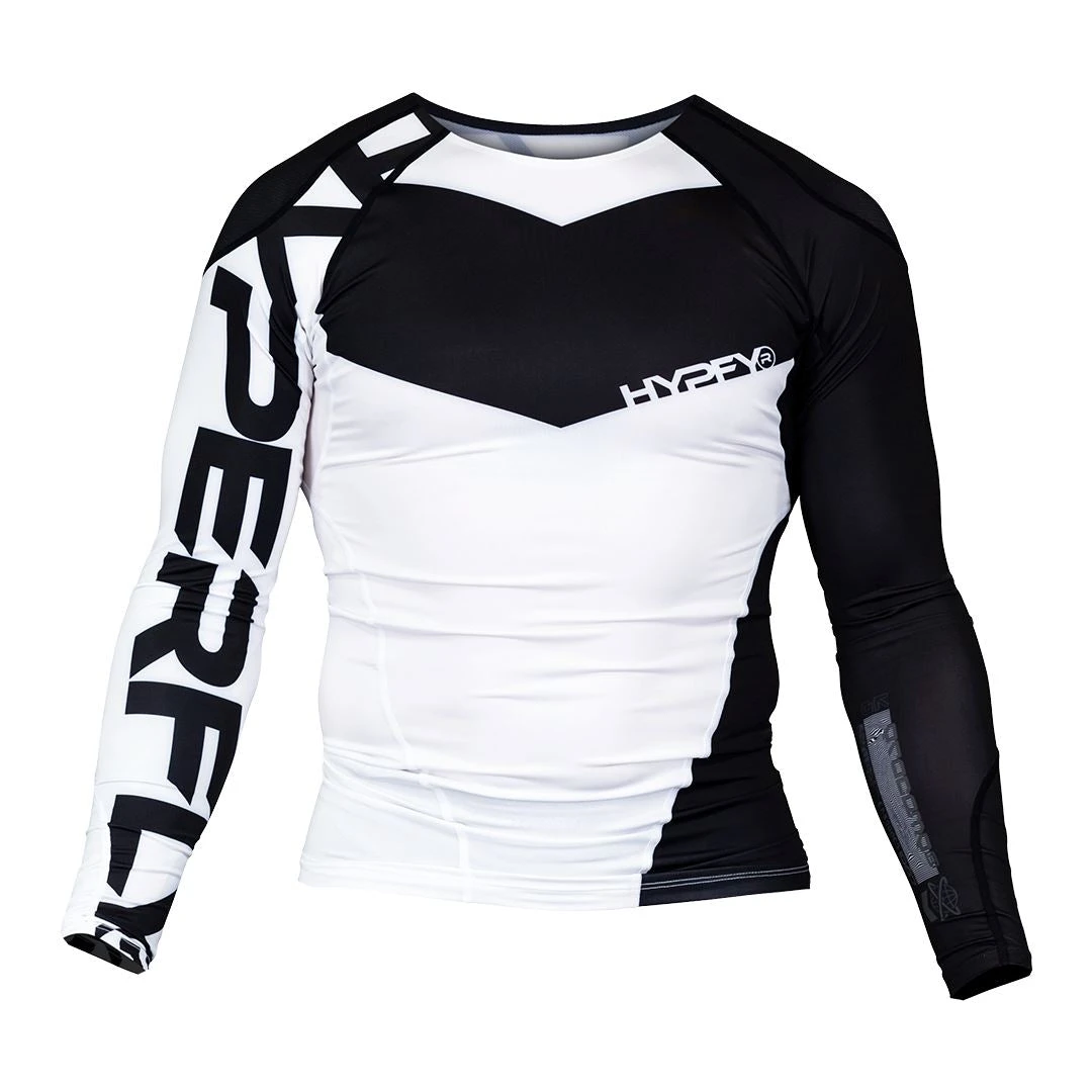 ProComp Edge Ranked Rash Guard White With Black 2 ProComp Edge Ranked Rash Guard White With Black - Image 2