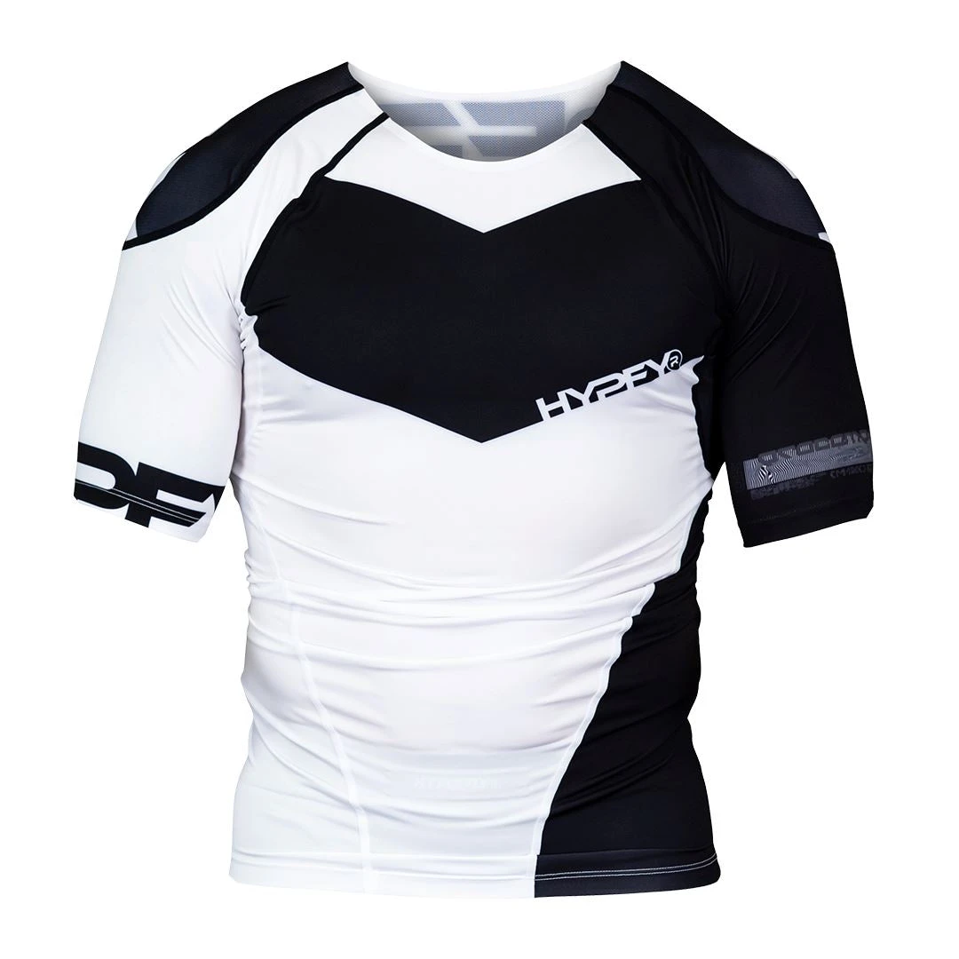 ProComp Edge Ranked Rash Guard White With Black 1 ProComp Edge Ranked Rash Guard White With Black